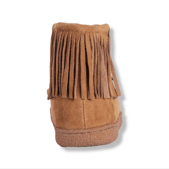 Muk Luks Leather Goods Camel Fringe Suede Boots, 8 & 9 - Picture 5 of 7